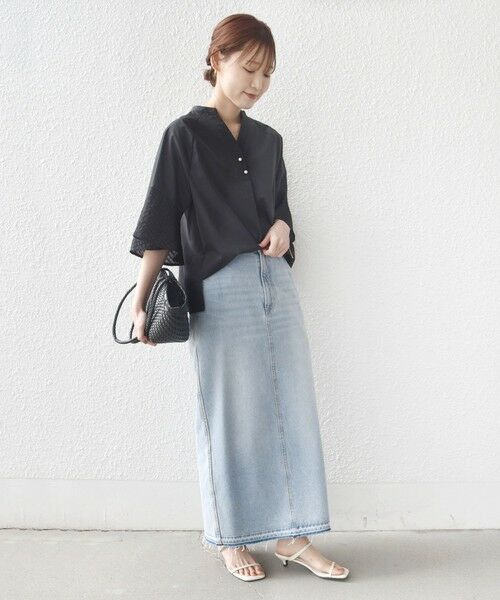 SHIPS / シップス シャツ・ブラウス | 《一部追加予約》〈手洗い可能〉シアー ボーダー フレア スリーブ 半袖 ブラウス | 詳細27