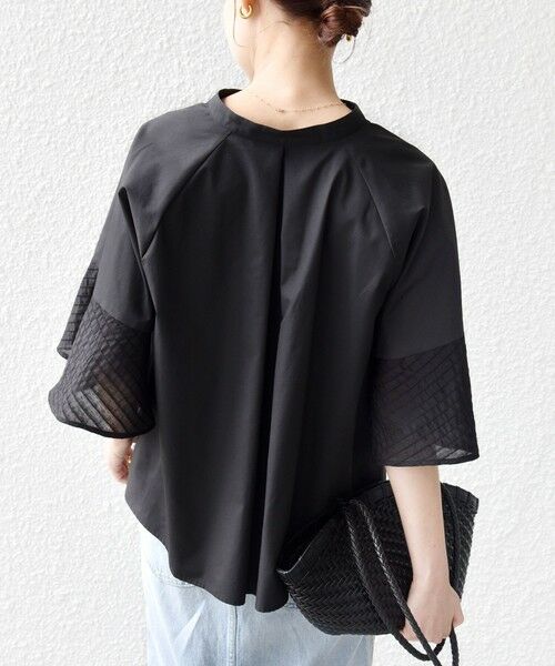 SHIPS / シップス シャツ・ブラウス | 《一部追加予約》〈手洗い可能〉シアー ボーダー フレア スリーブ 半袖 ブラウス | 詳細30