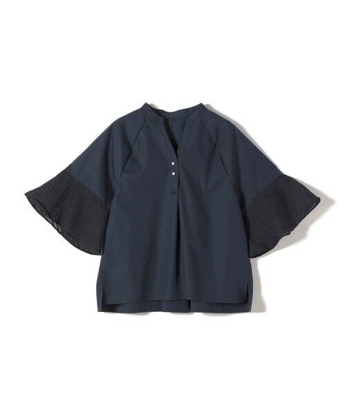 SHIPS / シップス シャツ・ブラウス | 《予約》〈手洗い可能〉シアー ボーダー フレア スリーブ 半袖 ブラウス | 詳細19