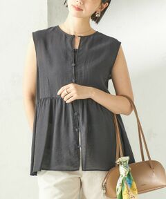 SHIPS / シップス シャツ・ブラウス | 《予約》〈手洗い可能〉シルク混 シアー 2WAY ノースリーブ ブラウス