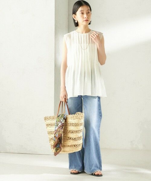 SHIPS / シップス シャツ・ブラウス | 《予約》〈手洗い可能〉シルク混 シアー 2WAY ノースリーブ ブラウス | 詳細1