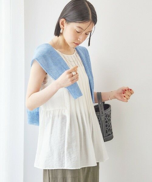 SHIPS / シップス シャツ・ブラウス | 【実力派ベーシック】〈手洗い可能〉シルク混 シアー 2WAY ノースリーブ ブラウス | 詳細12