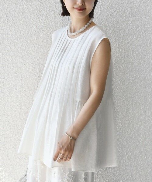 SHIPS / シップス シャツ・ブラウス | 【実力派ベーシック】〈手洗い可能〉シルク混 シアー 2WAY ノースリーブ ブラウス | 詳細16