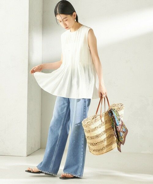 SHIPS / シップス シャツ・ブラウス | 《予約》〈手洗い可能〉シルク混 シアー 2WAY ノースリーブ ブラウス | 詳細2