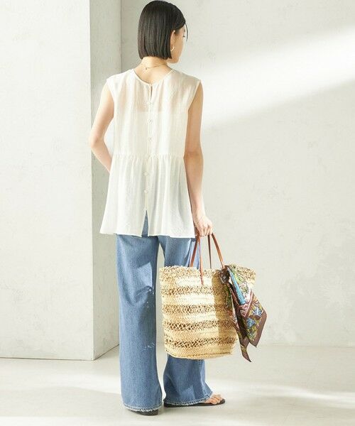 SHIPS / シップス シャツ・ブラウス | 《予約》〈手洗い可能〉シルク混 シアー 2WAY ノースリーブ ブラウス | 詳細4