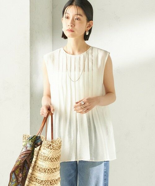 SHIPS / シップス シャツ・ブラウス | 《予約》〈手洗い可能〉シルク混 シアー 2WAY ノースリーブ ブラウス | 詳細6