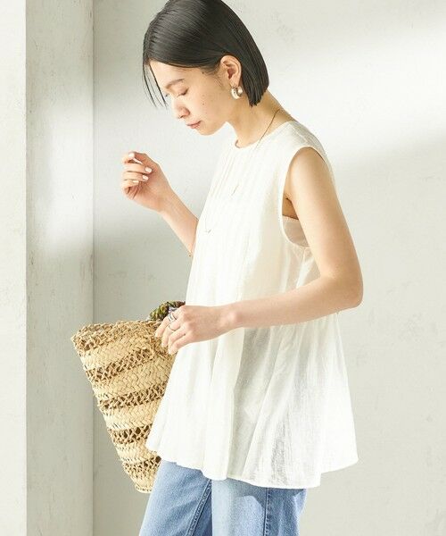 SHIPS / シップス シャツ・ブラウス | 《予約》〈手洗い可能〉シルク混 シアー 2WAY ノースリーブ ブラウス | 詳細7