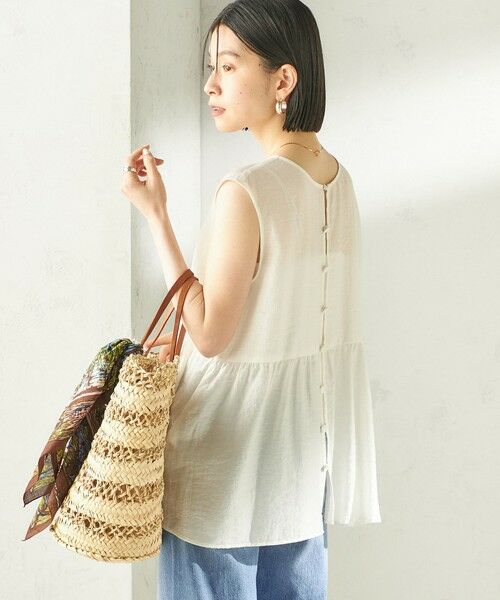 SHIPS / シップス シャツ・ブラウス | 《予約》〈手洗い可能〉シルク混 シアー 2WAY ノースリーブ ブラウス | 詳細8