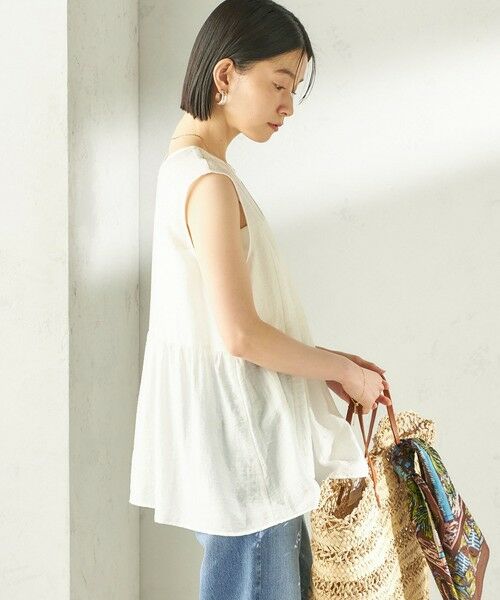SHIPS / シップス シャツ・ブラウス | 《予約》〈手洗い可能〉シルク混 シアー 2WAY ノースリーブ ブラウス | 詳細9