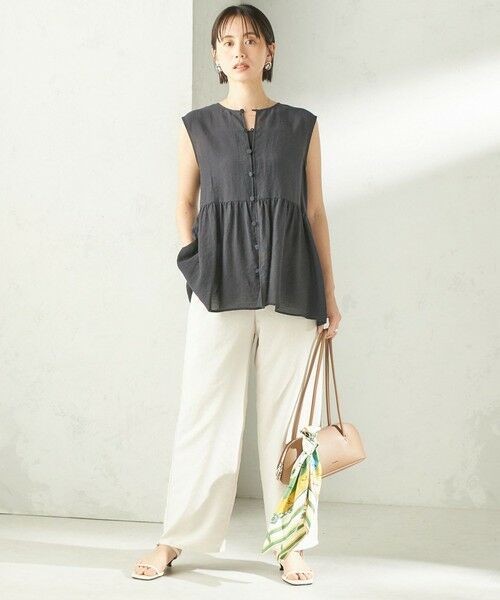 SHIPS / シップス シャツ・ブラウス | 《予約》〈手洗い可能〉シルク混 シアー 2WAY ノースリーブ ブラウス | 詳細12