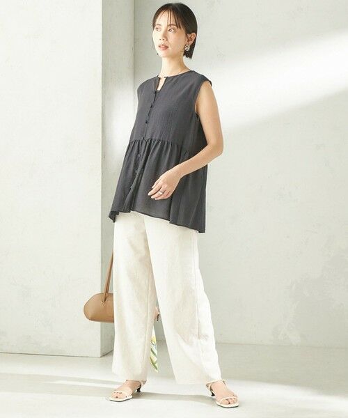SHIPS / シップス シャツ・ブラウス | 《予約》〈手洗い可能〉シルク混 シアー 2WAY ノースリーブ ブラウス | 詳細13