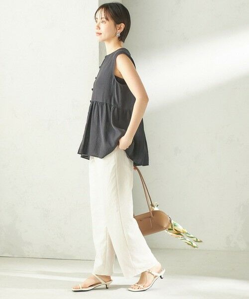 SHIPS / シップス シャツ・ブラウス | 《予約》〈手洗い可能〉シルク混 シアー 2WAY ノースリーブ ブラウス | 詳細14