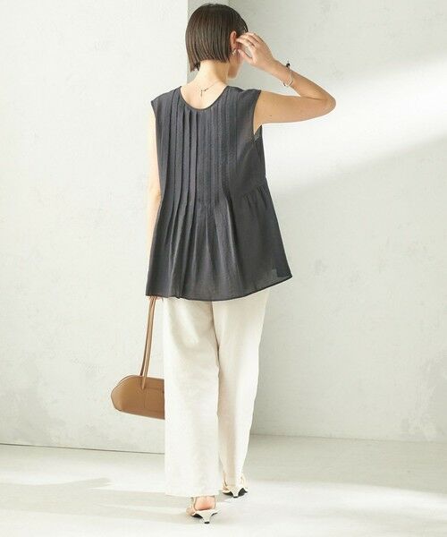 SHIPS / シップス シャツ・ブラウス | 《予約》〈手洗い可能〉シルク混 シアー 2WAY ノースリーブ ブラウス | 詳細15