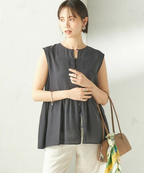 SHIPS / シップス シャツ・ブラウス | 《予約》〈手洗い可能〉シルク混 シアー 2WAY ノースリーブ ブラウス | 詳細16
