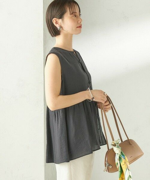 SHIPS / シップス シャツ・ブラウス | 《予約》〈手洗い可能〉シルク混 シアー 2WAY ノースリーブ ブラウス | 詳細20