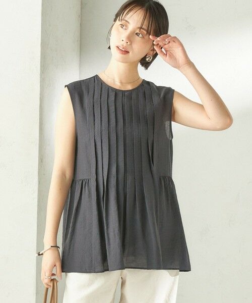 SHIPS / シップス シャツ・ブラウス | 《予約》〈手洗い可能〉シルク混 シアー 2WAY ノースリーブ ブラウス | 詳細23