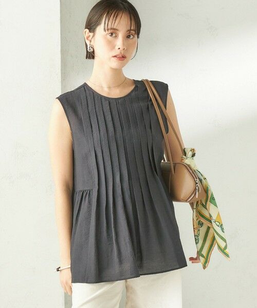 SHIPS / シップス シャツ・ブラウス | 《予約》〈手洗い可能〉シルク混 シアー 2WAY ノースリーブ ブラウス | 詳細24