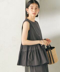 SHIPS / シップス シャツ・ブラウス | 《予約》〈接触冷感 / 撥水加工〉TEXBRID(R) タフタ ノースリーブ ブラウス