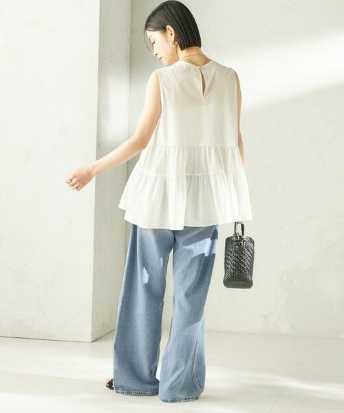 SHIPS / シップス シャツ・ブラウス | 《予約》〈接触冷感 / 撥水加工〉TEXBRID(R) タフタ ノースリーブ ブラウス | 詳細2