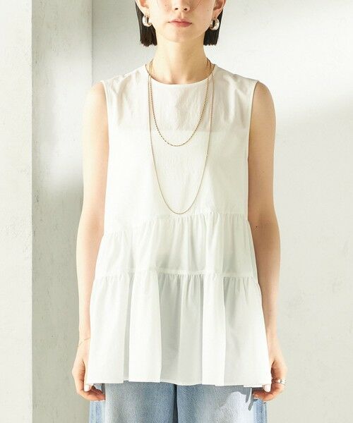 SHIPS / シップス シャツ・ブラウス | 《予約》〈接触冷感 / 撥水加工〉TEXBRID(R) タフタ ノースリーブ ブラウス | 詳細12