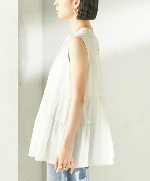 SHIPS / シップス シャツ・ブラウス | 《予約》〈接触冷感 / 撥水加工〉TEXBRID(R) タフタ ノースリーブ ブラウス | 詳細13
