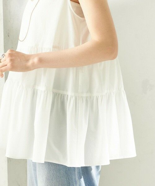 SHIPS / シップス シャツ・ブラウス | 《予約》〈接触冷感 / 撥水加工〉TEXBRID(R) タフタ ノースリーブ ブラウス | 詳細16