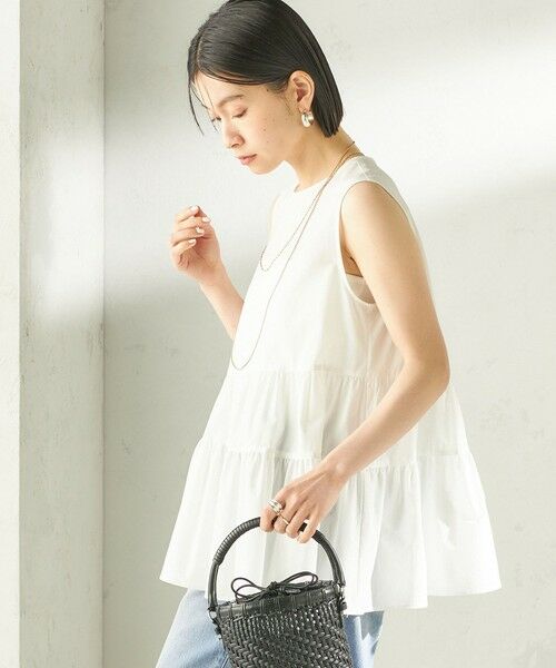 SHIPS / シップス シャツ・ブラウス | 《予約》〈接触冷感 / 撥水加工〉TEXBRID(R) タフタ ノースリーブ ブラウス | 詳細6