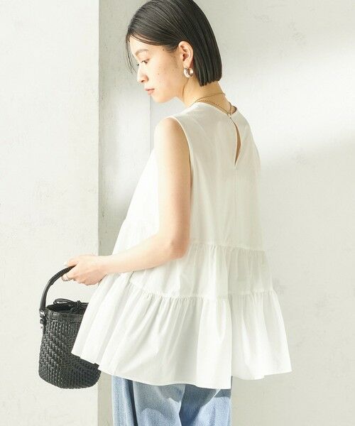 SHIPS / シップス シャツ・ブラウス | 《予約》〈接触冷感 / 撥水加工〉TEXBRID(R) タフタ ノースリーブ ブラウス | 詳細7
