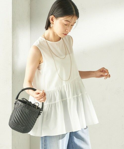 SHIPS / シップス シャツ・ブラウス | 《予約》〈接触冷感 / 撥水加工〉TEXBRID(R) タフタ ノースリーブ ブラウス | 詳細8