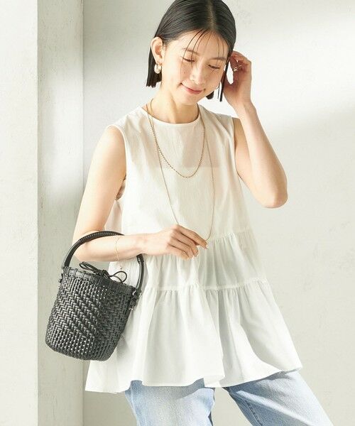 SHIPS / シップス シャツ・ブラウス | 《予約》〈接触冷感 / 撥水加工〉TEXBRID(R) タフタ ノースリーブ ブラウス | 詳細9