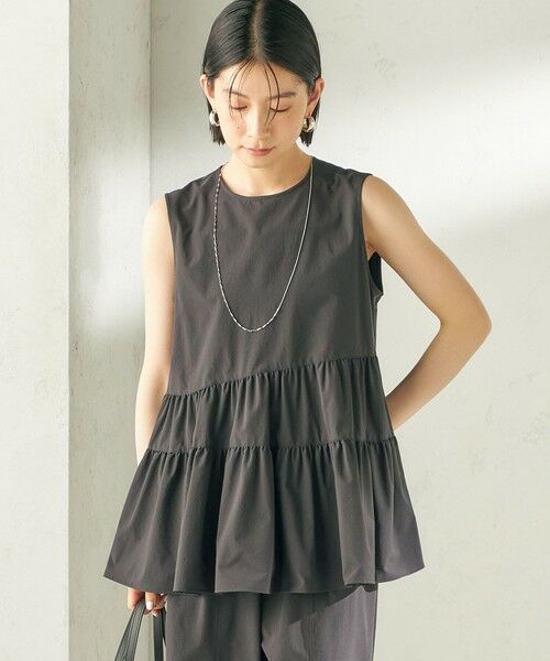 SHIPS / シップス シャツ・ブラウス | 《予約》〈接触冷感 / 撥水加工〉TEXBRID(R) タフタ ノースリーブ ブラウス | 詳細20