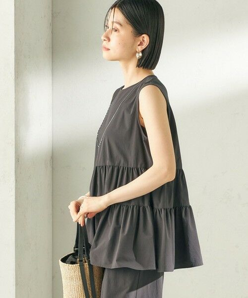 SHIPS / シップス シャツ・ブラウス | 《予約》〈接触冷感 / 撥水加工〉TEXBRID(R) タフタ ノースリーブ ブラウス | 詳細21