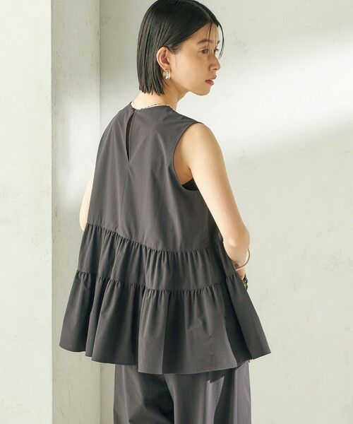 SHIPS / シップス シャツ・ブラウス | 《予約》〈接触冷感 / 撥水加工〉TEXBRID(R) タフタ ノースリーブ ブラウス | 詳細22