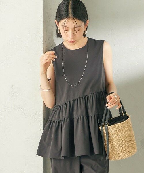 SHIPS / シップス シャツ・ブラウス | 《予約》〈接触冷感 / 撥水加工〉TEXBRID(R) タフタ ノースリーブ ブラウス | 詳細23