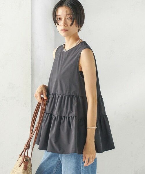 SHIPS / シップス シャツ・ブラウス | 〈接触冷感 / 撥水加工〉TEXBRID(R) タフタ ノースリーブ ブラウス | 詳細28