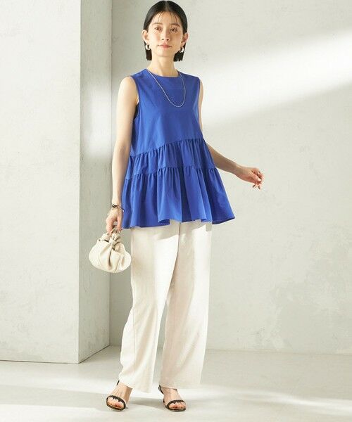 SHIPS / シップス シャツ・ブラウス | 《予約》〈接触冷感 / 撥水加工〉TEXBRID(R) タフタ ノースリーブ ブラウス | 詳細30