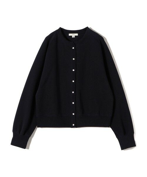 SHIPS / シップス カーディガン・ボレロ | 〈洗濯機可能〉コットン リブ スナップ ボタン カーディガン（ネイビー）
