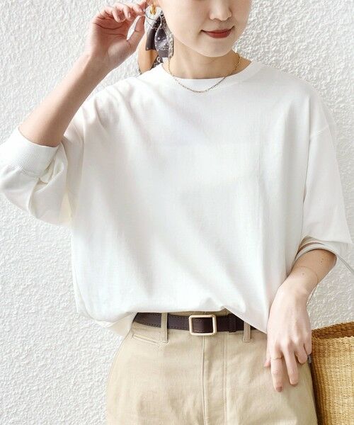 SHIPS / シップス カットソー（半袖以外） | 《予約》〈手洗い可能〉ハイゲージ ドルマン プルオーバー（オフホワイト）