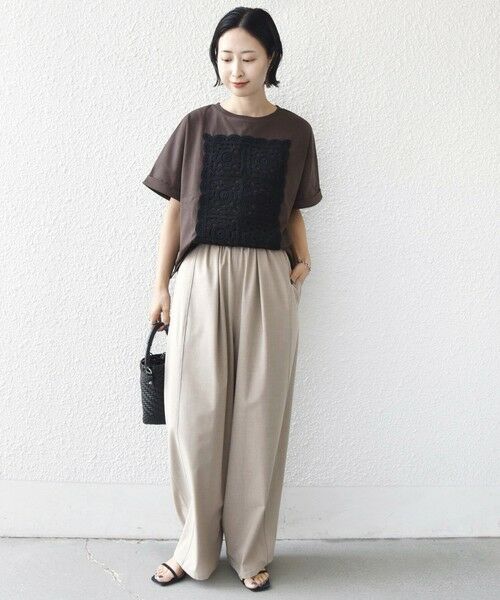 SHIPS / シップス Tシャツ | 《予約》【WEB限定】〈手洗い可能〉クロシェ ドッキング ショート スリーブ プルオーバー | 詳細17