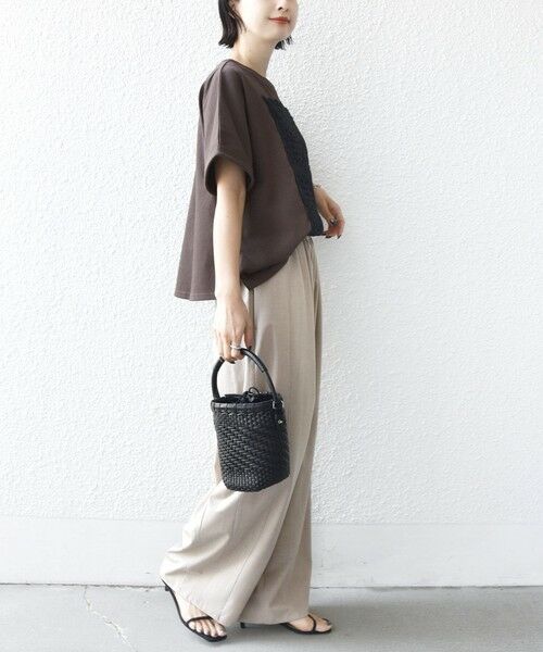 SHIPS / シップス Tシャツ | 《予約》【WEB限定】〈手洗い可能〉クロシェ ドッキング ショート スリーブ プルオーバー | 詳細20