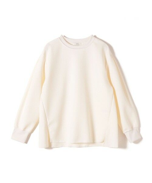 SHIPS / シップス カットソー | 〈洗濯機可能〉アンティーク ダンボール 袖 リブ プルオーバー（オフホワイト）