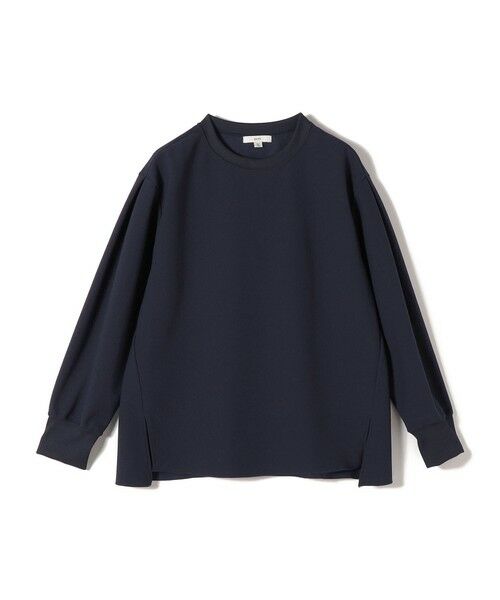 SHIPS / シップス カットソー | 〈洗濯機可能〉アンティーク ダンボール 袖 リブ プルオーバー（ネイビー）