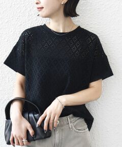 SHIPS / シップス カットソー | 《予約》〈手洗い可能〉アイレット ショート スリーブ プルオーバー