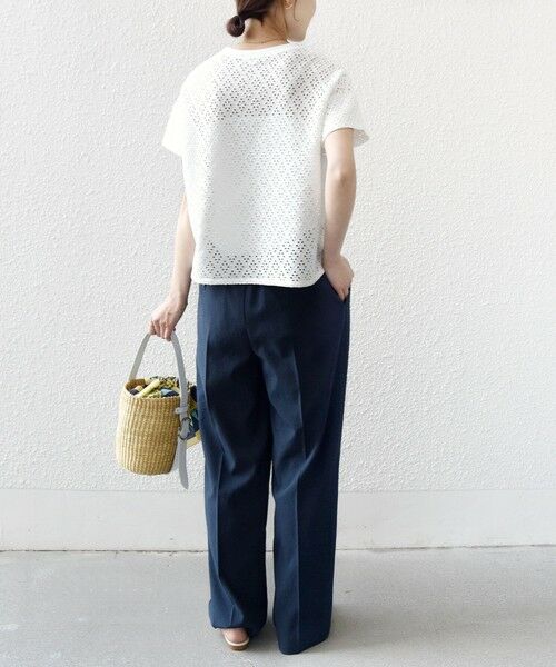 SHIPS / シップス カットソー | 《予約》〈手洗い可能〉アイレット ショート スリーブ プルオーバー | 詳細3