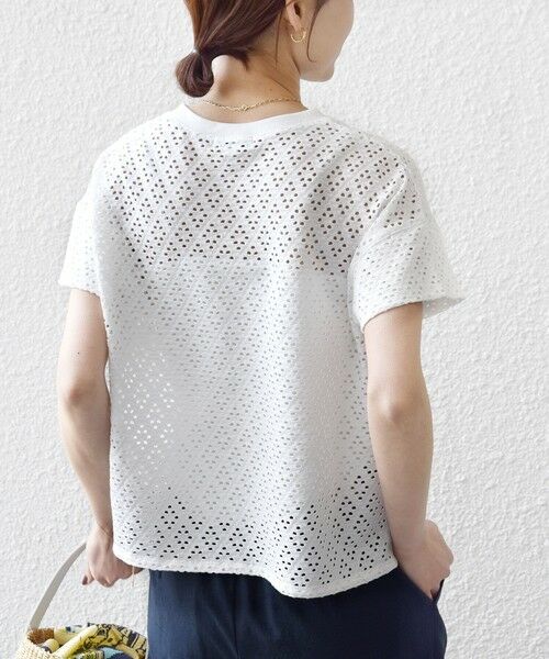 SHIPS / シップス カットソー | 《予約》〈手洗い可能〉アイレット ショート スリーブ プルオーバー | 詳細7