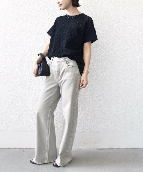 SHIPS / シップス カットソー | 《予約》〈手洗い可能〉アイレット ショート スリーブ プルオーバー | 詳細12