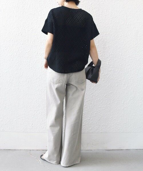 SHIPS / シップス カットソー | 《予約》〈手洗い可能〉アイレット ショート スリーブ プルオーバー | 詳細13