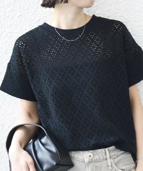 SHIPS / シップス カットソー | 《予約》〈手洗い可能〉アイレット ショート スリーブ プルオーバー | 詳細15