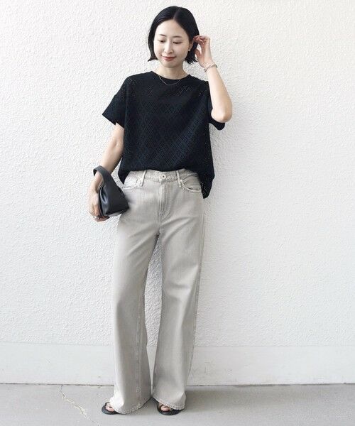 SHIPS / シップス カットソー | 《予約》〈手洗い可能〉アイレット ショート スリーブ プルオーバー | 詳細11