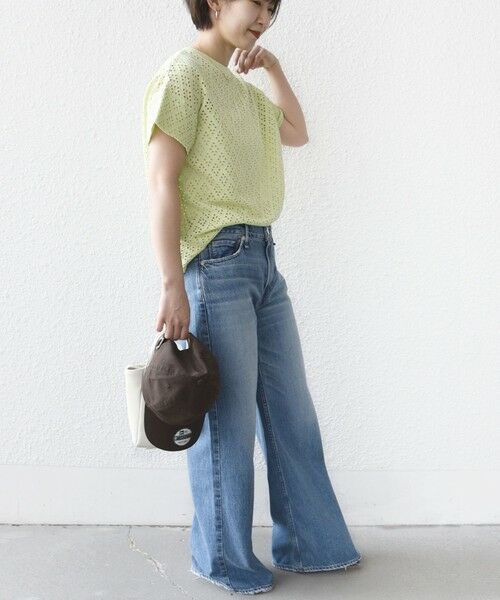 SHIPS / シップス カットソー | 《予約》〈手洗い可能〉アイレット ショート スリーブ プルオーバー | 詳細24